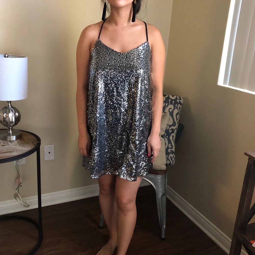 Sequined Mini Dress